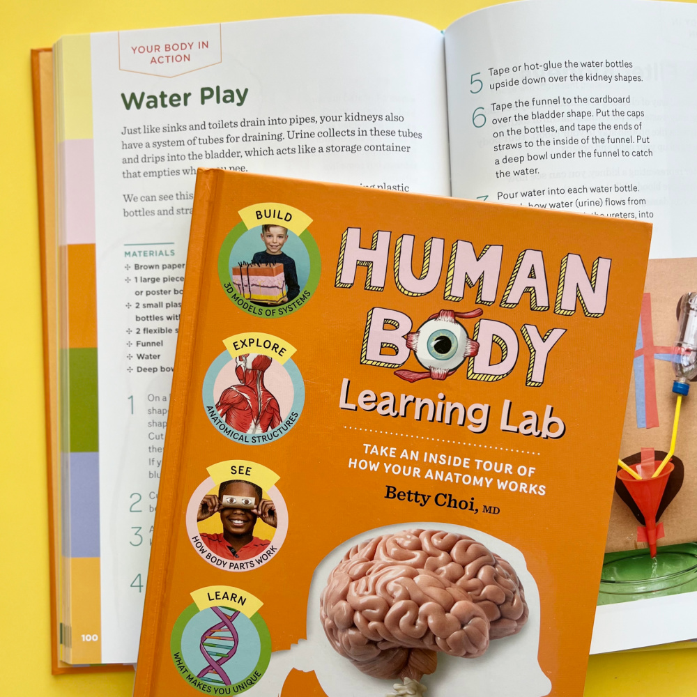 Renal system experiment from Human Body Learning Lab activity book for kids