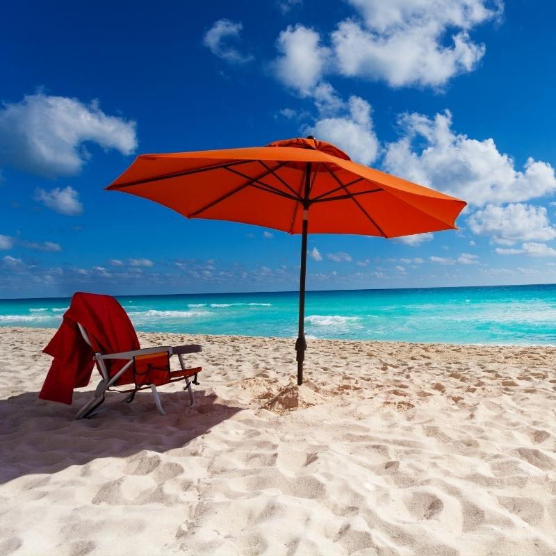 beach umbrella shade for sun safety and skin protection