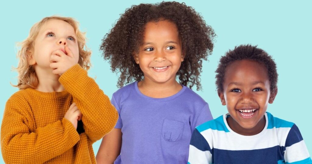 happy kids with diverse skin colors