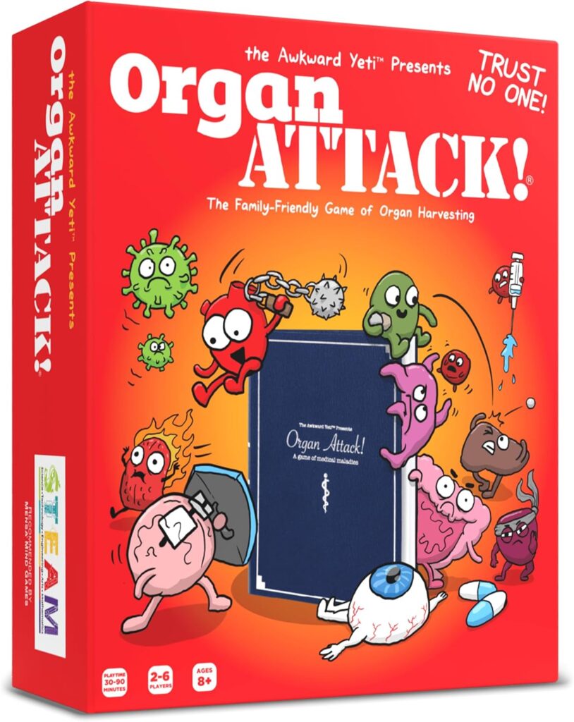 Organ Attack Board Game Awkard Yeti