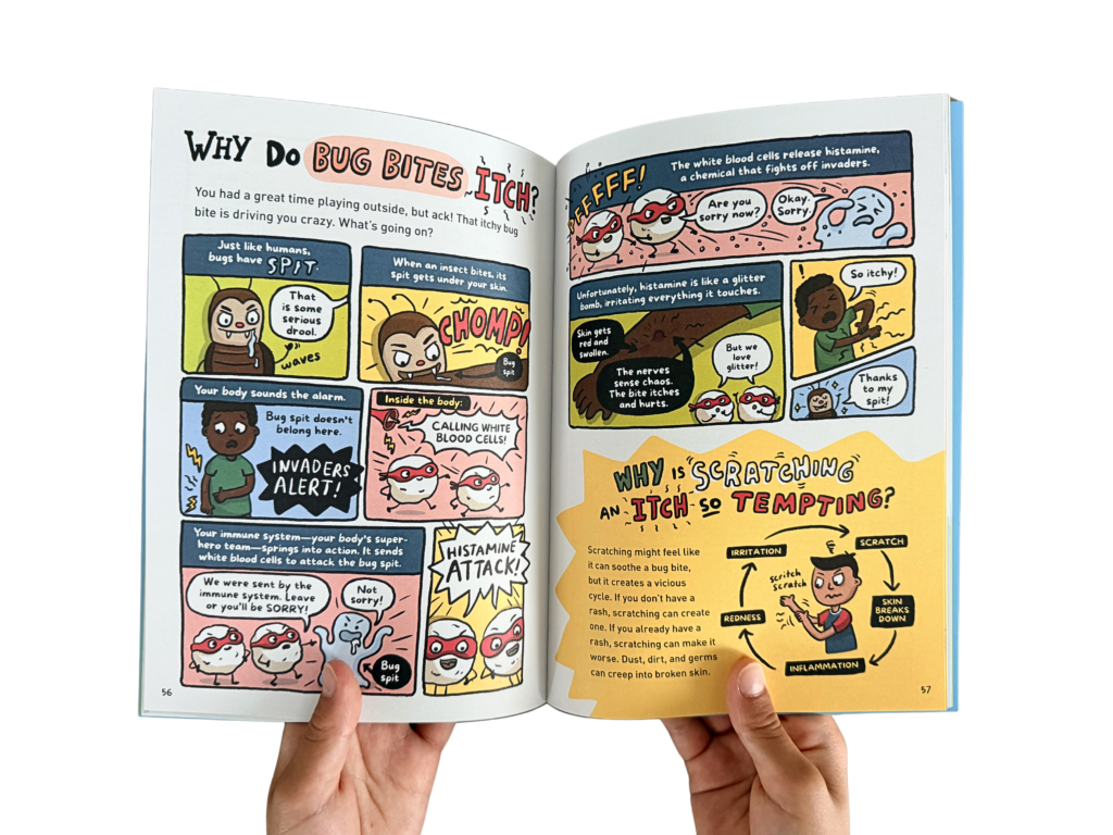 Why do bug bites itch - inside Ask the Doctor book
